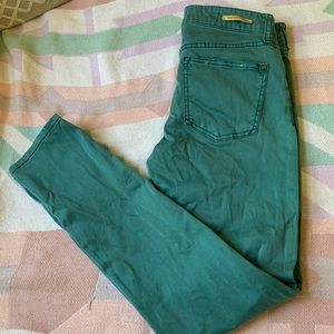 Teal Anthropologie pants -Pilcro & the letterpress